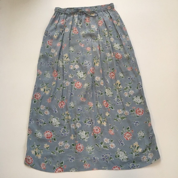 ❤️Eddie Bauer Floral Print Skirt 100%Rayon Sz S/P - Picture 3 of 7